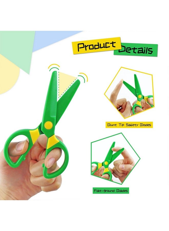 JIALEEY Plastic Child-Safe Scissor Set, Toddlers Training Scissors, Pre-School Training Scissors and Children Art Supplies（3pcs） Multicolored - Image 4