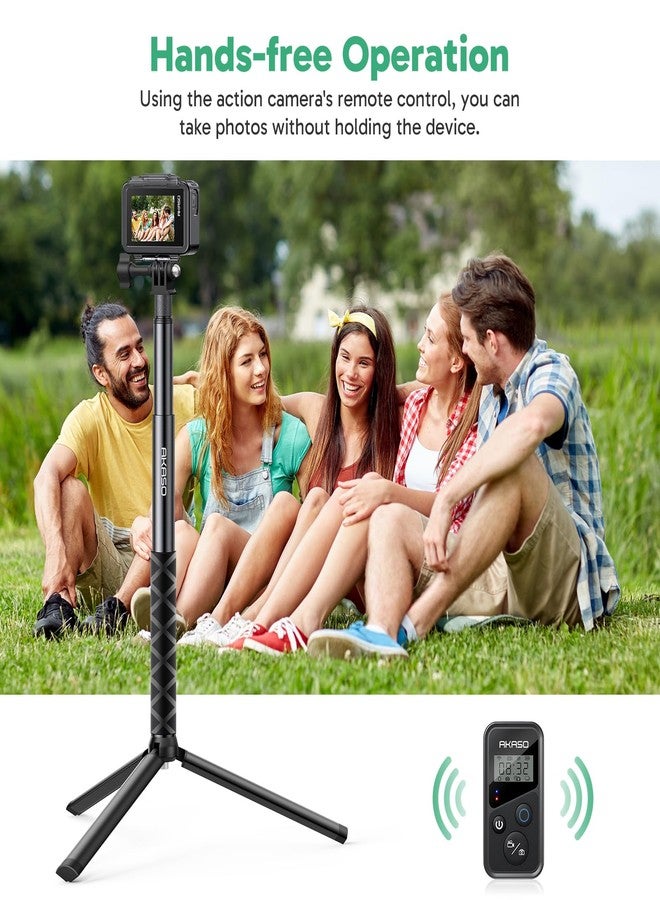 AKASO 120cm Selfie Stick with 19cm Tripod Extension Accessories Compatible with AKASO Action Camera EK7000/Brave 4/Brave 7 LE/Brave 7/V50X/V50 Elite/GoPro Hero 12/11/10/9/8/7/Max/DJI Osmo Action - Image 5