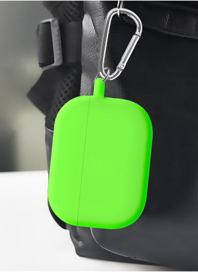 CATANES - Shockproof Case For Airpod Pro Silicone Protective Case Shockproof Case Ultra Slim Cover with Keychain Carabiner Neon Green - Image 1