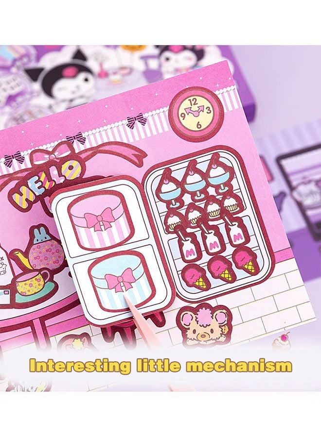 Organizer Colorful Character Sticker Minibook, Deco Stickers for Various uses, Unique Sticker Book, Ideal for Scrapbooking (Pink) - Image 4