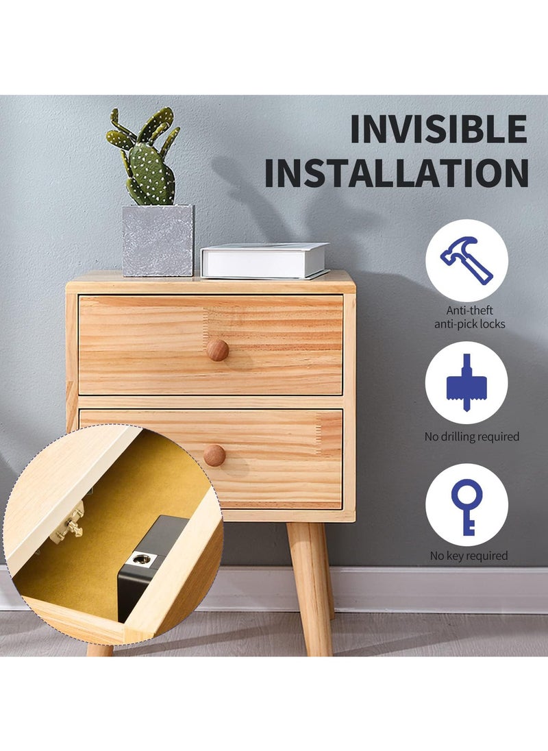 TAPIT Invisible Cabinet Lock Hidden NFC Lock DIY RFID Lock Latch for Wooden Cabinet Drawer Cabinet Pantry Secret Shelf or Concealed Panel  - Image 2