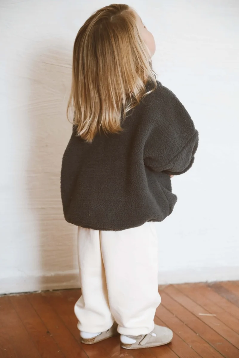 Ohlala Koala Indigo Wellsoft Half Zipper Kids Jacket