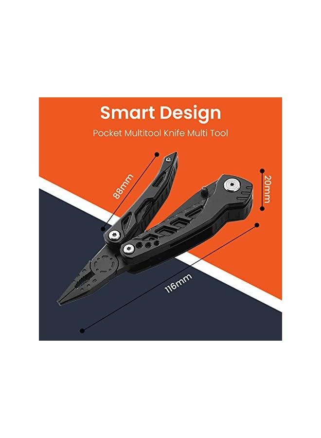 vesus Hand Tool Kit, Folding Pocket Camping equipment, Perfect 13 in1 Tool for Men & Women for Outdoor, Survival and Emergency Outdoor Tool. - Image 3