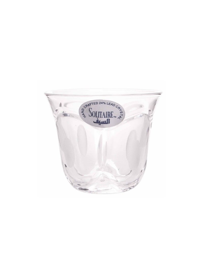 Alsaif home Indian Crystal Coffee Cups Set of 6 - Saif Home 