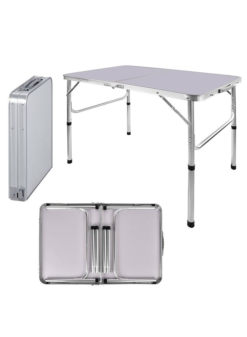 ايرس طاولة قابلة للطي مدمجة - طاولة تخييم خفيفة الوزن محمولة من الألومنيوم مع ارتفاع قابل للتعديل - طاولة قابلة للطي للاستخدام الداخلي والخارجي، والنزهات، والسفر، والشواء، والتخييم - Image 1