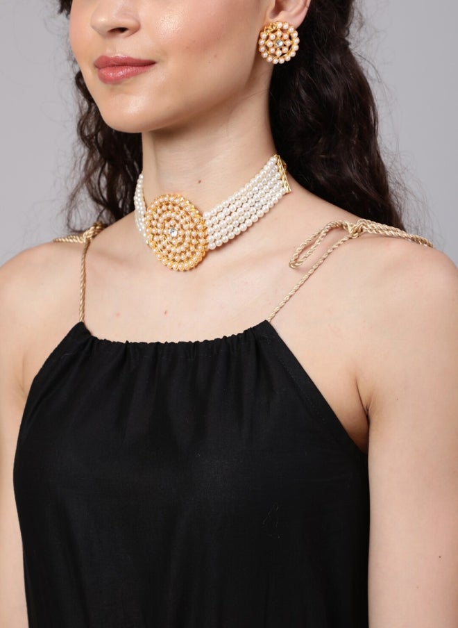 أيه كيه إس فستان ماكسي مطرز بالزهور للنساء باللون الأسود - Image 2