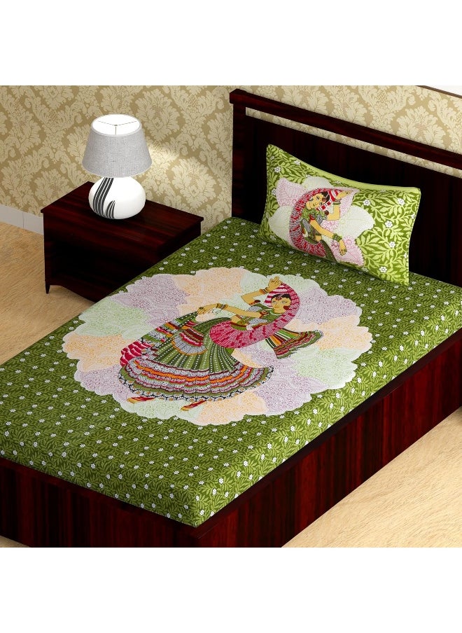 Urban Magic 104 TC Cotton Jaipuri Printed Single Bedsheet with 1 Pillow Cover - pzsku/Z3D7BBF2C839E5CE73A24Z/45/_/1737536972/08f985c1-c0c7-457d-b588-22c76fc756ad