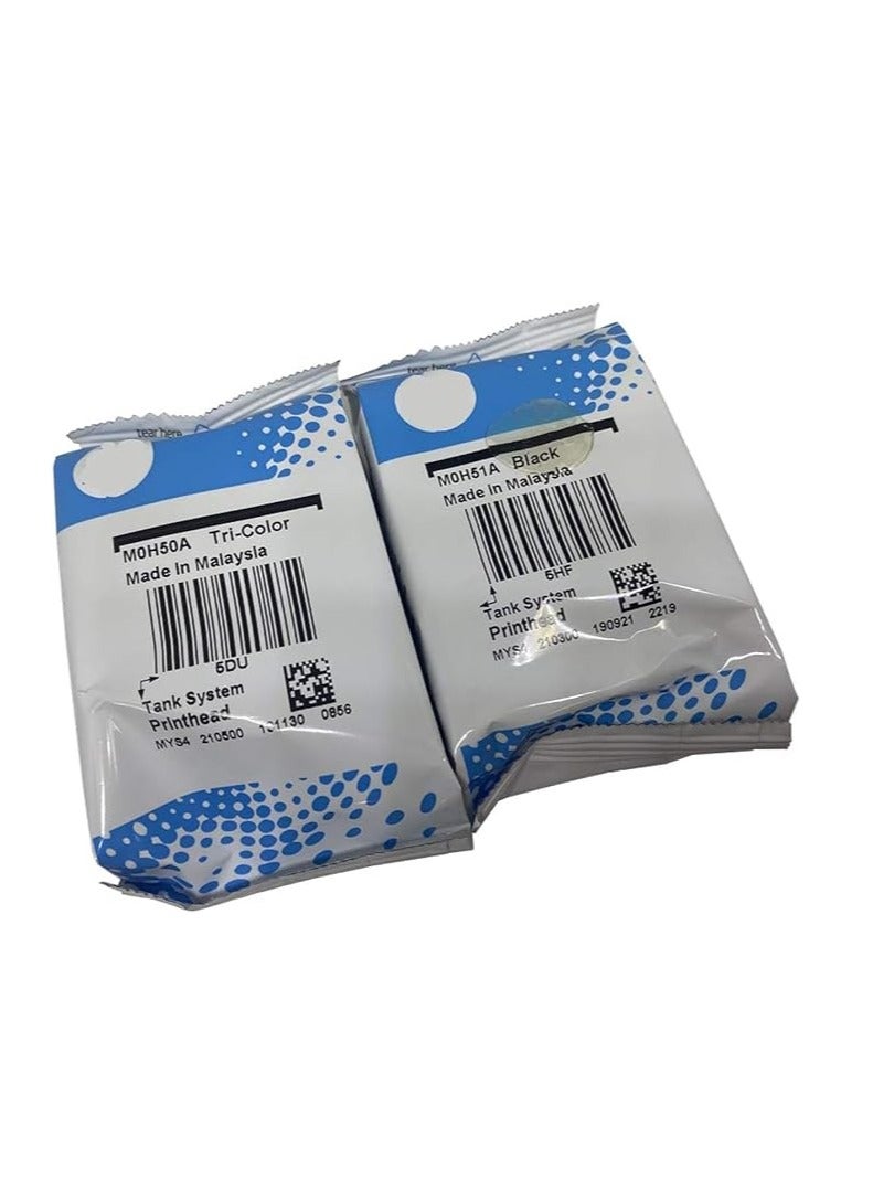 Terabyte Print Head GT51 GT52 Set (BK&Tri-Color) M0H51A M0H50A Print Head GT51 GT52 printhead for GT5810 GT5820 GT5822 Printers - Image 1