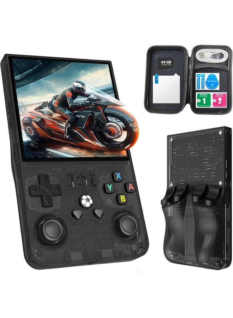 Gulf Trend R36MAX Retro Handheld Gaming Console with 4.0" IPS Screen, Professional RK3326 Chip, Linux System, 18000+ Built-in Games, 4000mAh Battery, Ergonomic Design (Elegant Black) - Image 1