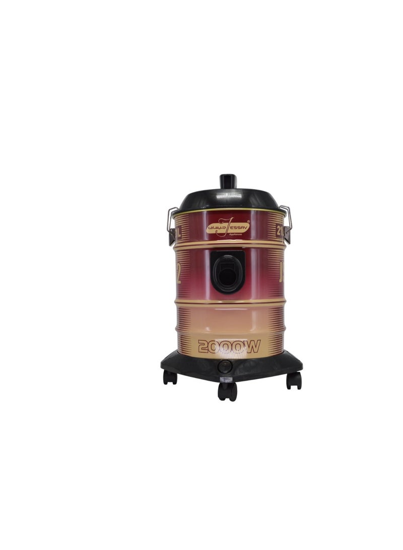 Jessav Drum Vacuum Cleaner, 21L Capacity, 2000W - High Performance Heavy Duty Design - Image 3