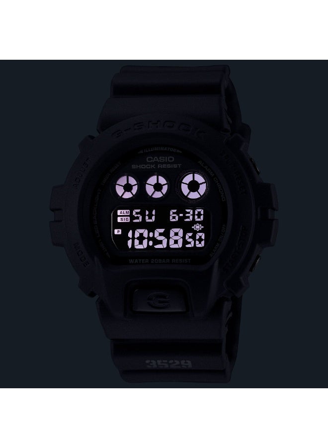 Casio G-SHOCK Digital Men’s Watch, Shock Resistant, 200m Water Resistant, Matte Black Resin Strap, DW-6900UMS-1DR - Image 5