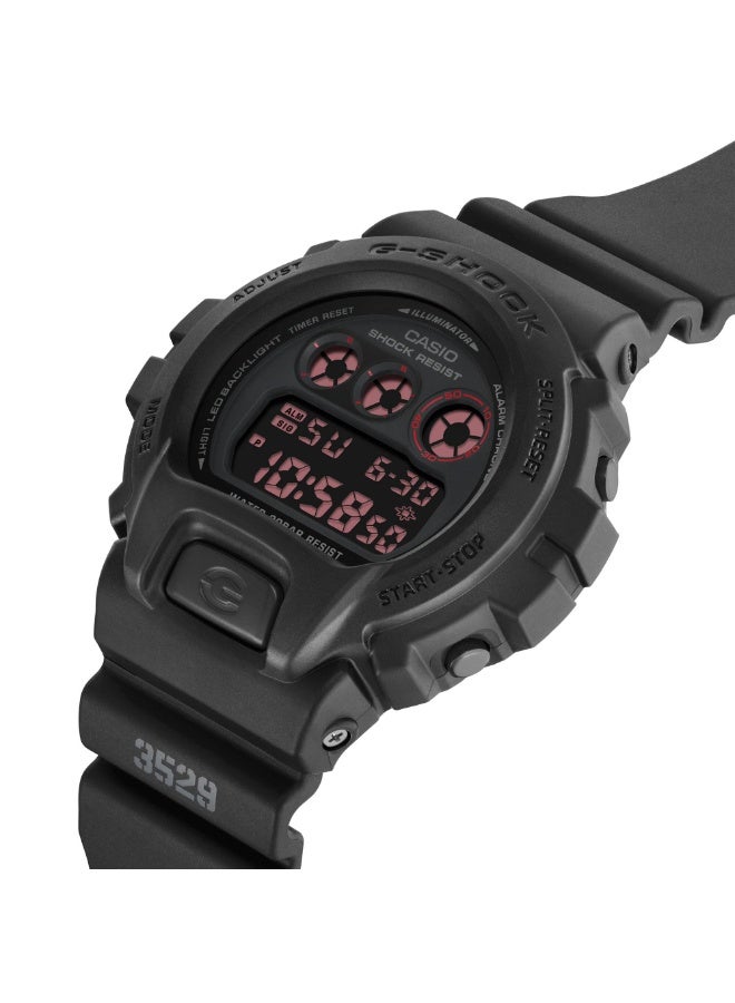 Casio G-SHOCK Digital Men’s Watch, Shock Resistant, 200m Water Resistant, Matte Black Resin Strap, DW-6900UMS-1DR - Image 4