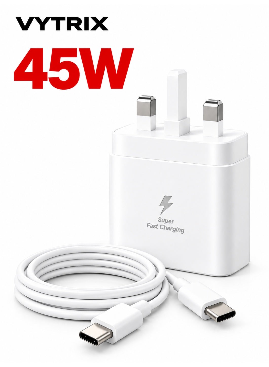 فايتركس Vytrix Usb type-c Fast Charger usbc 1 M 45W
