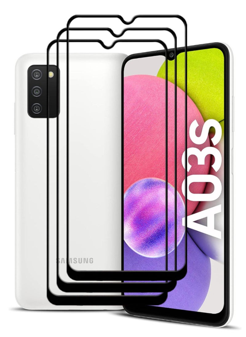 ACLIX 3 Pieces Antistatic ESD Dustproof Premium Quality High Definition Tempered Glass Screen Protector Designed For Samsung Galaxy A03s - Image 1