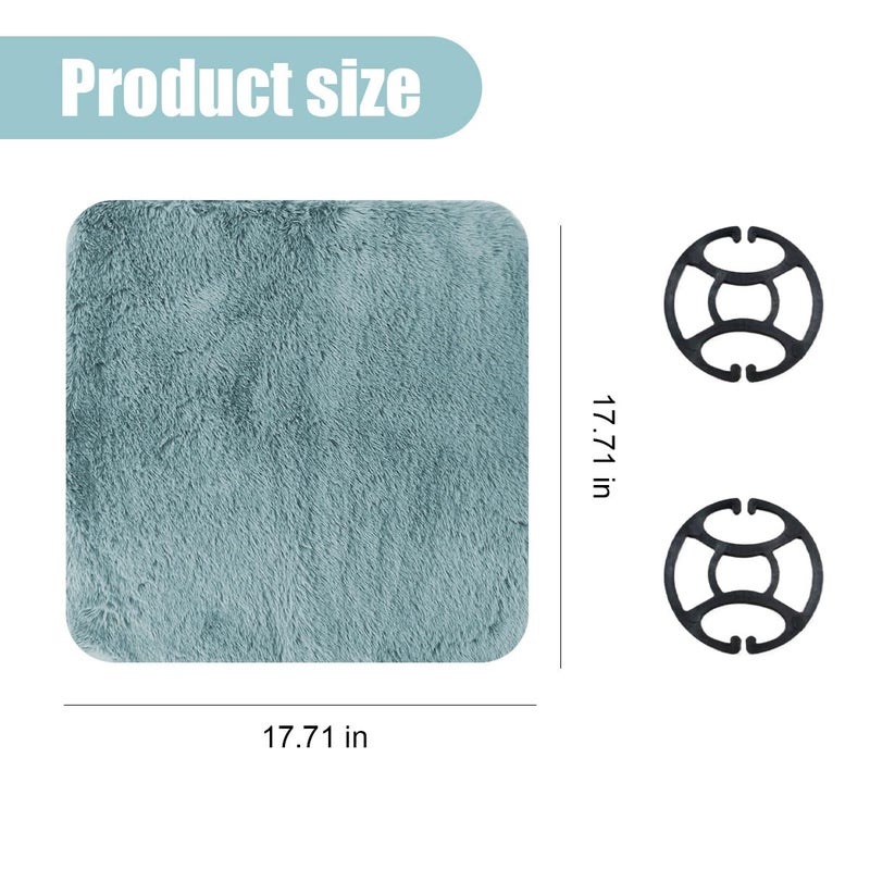 LHDOS Sheepskin Car Seat Cushion, Soft Comfort Winter Driver Seat Cover, Fluffy Faux Fur Front Seat Pad, Car Seat Protector Pad for Office Chair, Universal Interior Accessory for Car SUV Truck (Grey) - Image 2