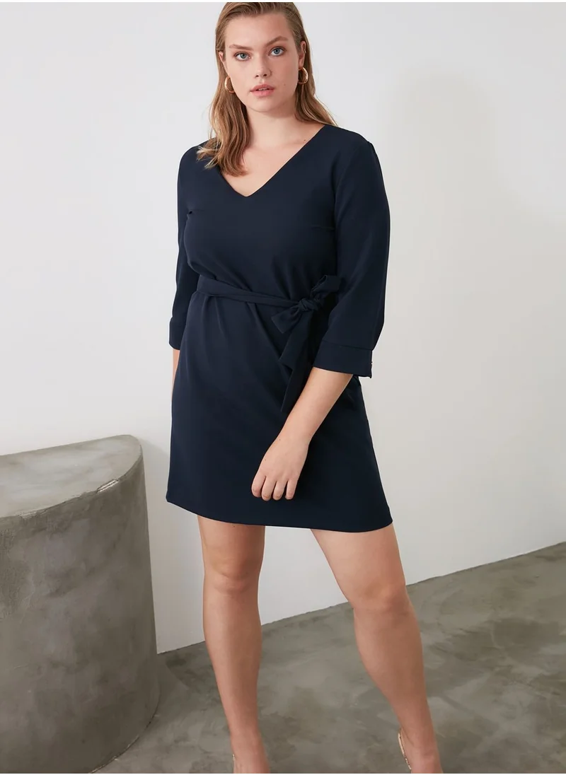 trendyol V-Neck Shift Dress