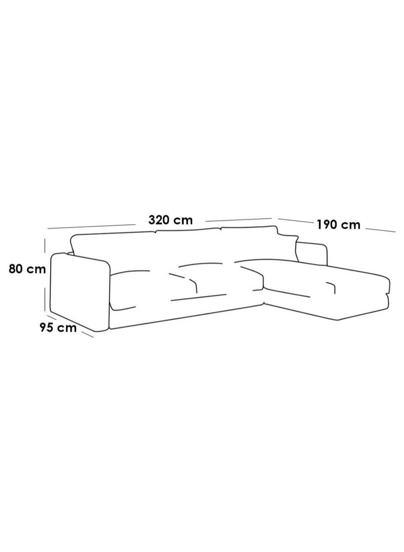 Mardod Saudi L-Shaped Corner Sofa Made Of Natural Swedish Wood With Linen Fabric - Gray - ELE122 - Image 4