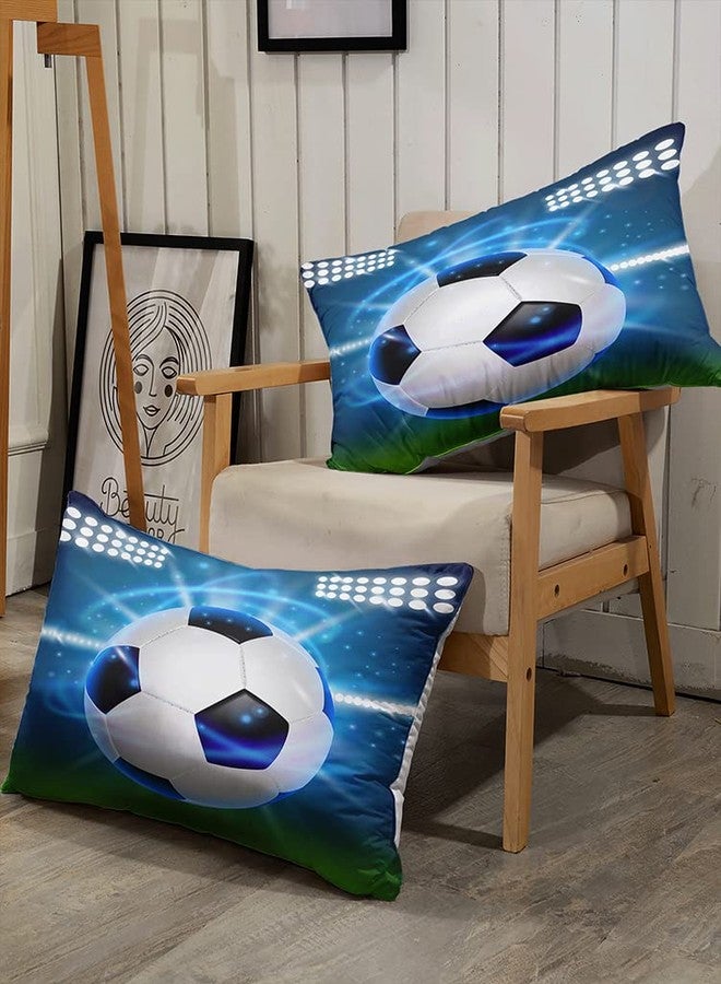 Suncloris 3D Football Comforter Set for Boys, Queen Size Sports Bedding Comforter Soccer Themed Bedding Comforter with 2 Football Patterned Pillowcases - 90"x90" (Queen, 03) - Image 5