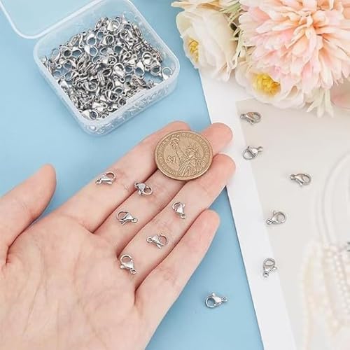 VIGHNESHWAR Traders DIY Crafts Alloy Lobster Claw Clasps with Open Jump RingsNecklace Fasteners Hook for DIY Jewelry Making Accessories Silver Golden 40 Pcs Lobster 40 pcs Jump Ring - Image 4