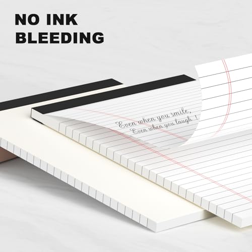 AILZFEI 12pcs Small Note Pad 5x8 College Ruled White Legal Pads Paper Notepads 12 Pack Study Back Writing Pads 5 x 8 Legal Pads Perforated Narrow Ruled Pads of Paper White - Image 4