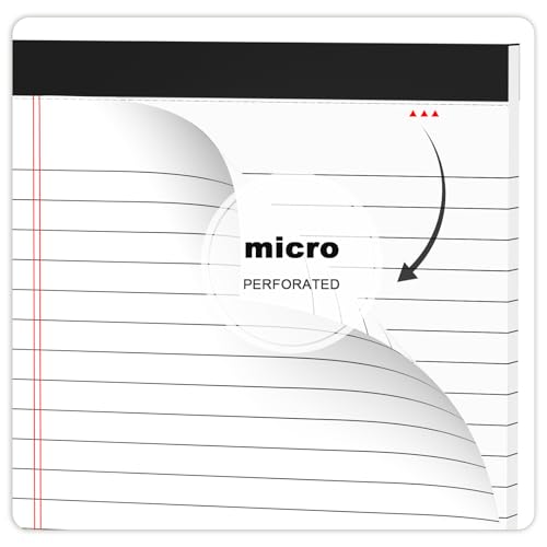 AILZFEI 12pcs Small Note Pad 5x8 College Ruled White Legal Pads Paper Notepads 12 Pack Study Back Writing Pads 5 x 8 Legal Pads Perforated Narrow Ruled Pads of Paper White - Image 5