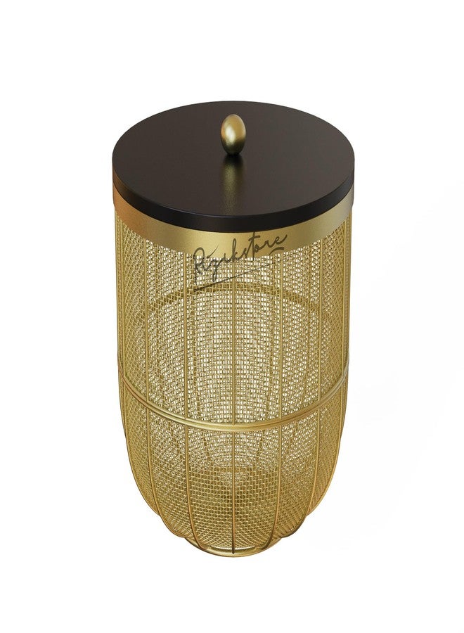 RIZIK STORE® Modern Metal Fruit Basket/Bowl with Lid – Perfect for Fruits, Vegetables, and Home Décor, Durable Design, 22x24cm (Gold) - Image 5