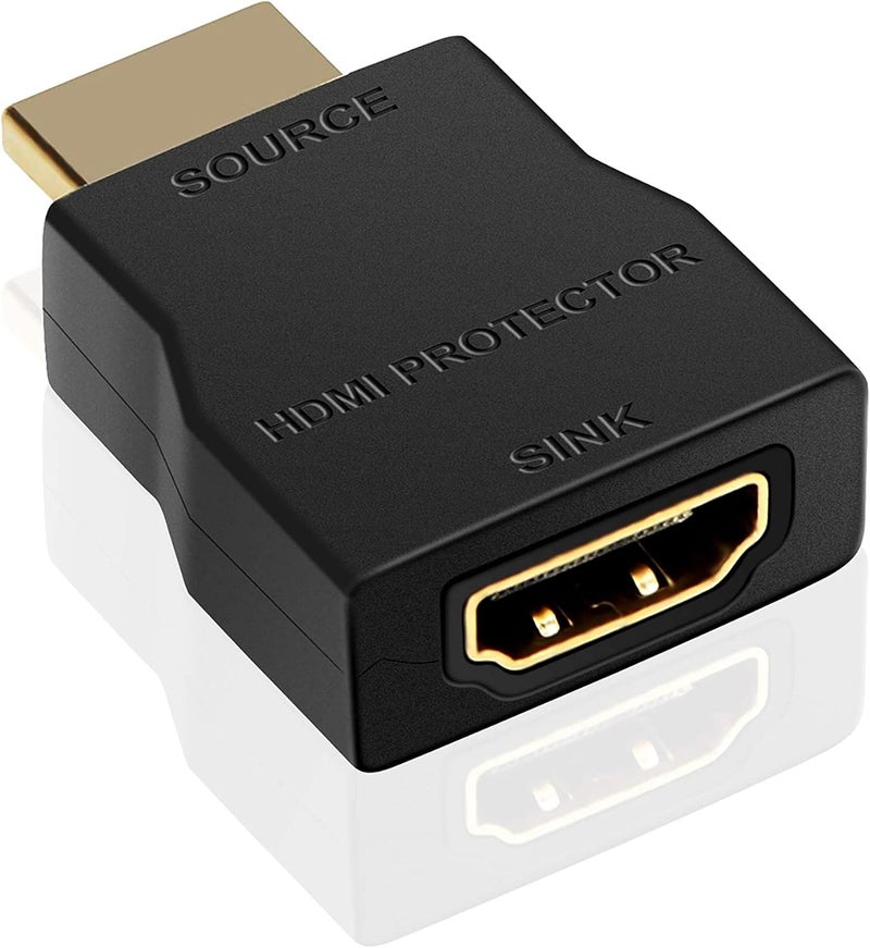 نيو كير حامي من الصدمات الكهربائية للـ HDMI، Mini Portable HDMI 1.4 Protector لحماية الأجهزة من التفريغ الكهروستاتيكي والصدمات الكهربائية، يدعم تقنية HDCP – اللون أسود - Image 1