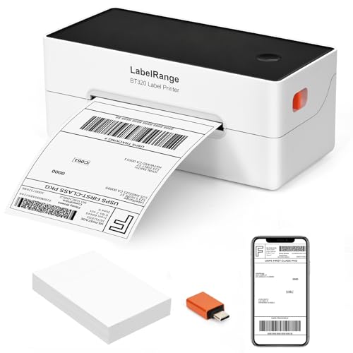 LabelRange Ecommerce Label Printer 4x6, Thermal Shipping Label Printer, Support Amazon, Ebay, USPS, Pirate Ship, Bluetooth and USB Connection - Image 1