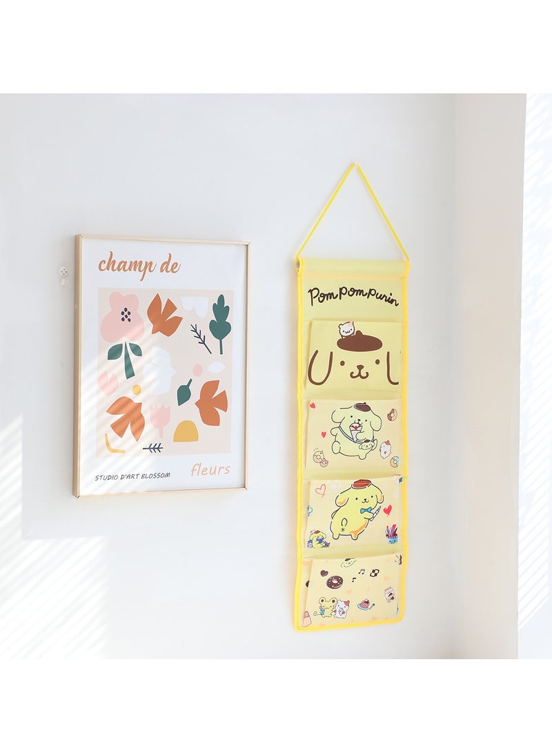 General 4 Pieces Cute Cartoon Hanging Closet Organiser and Storage Cabinet, 4 Shelves Closet Hanging Storage Shelf Girls Bedroom  - Image 3