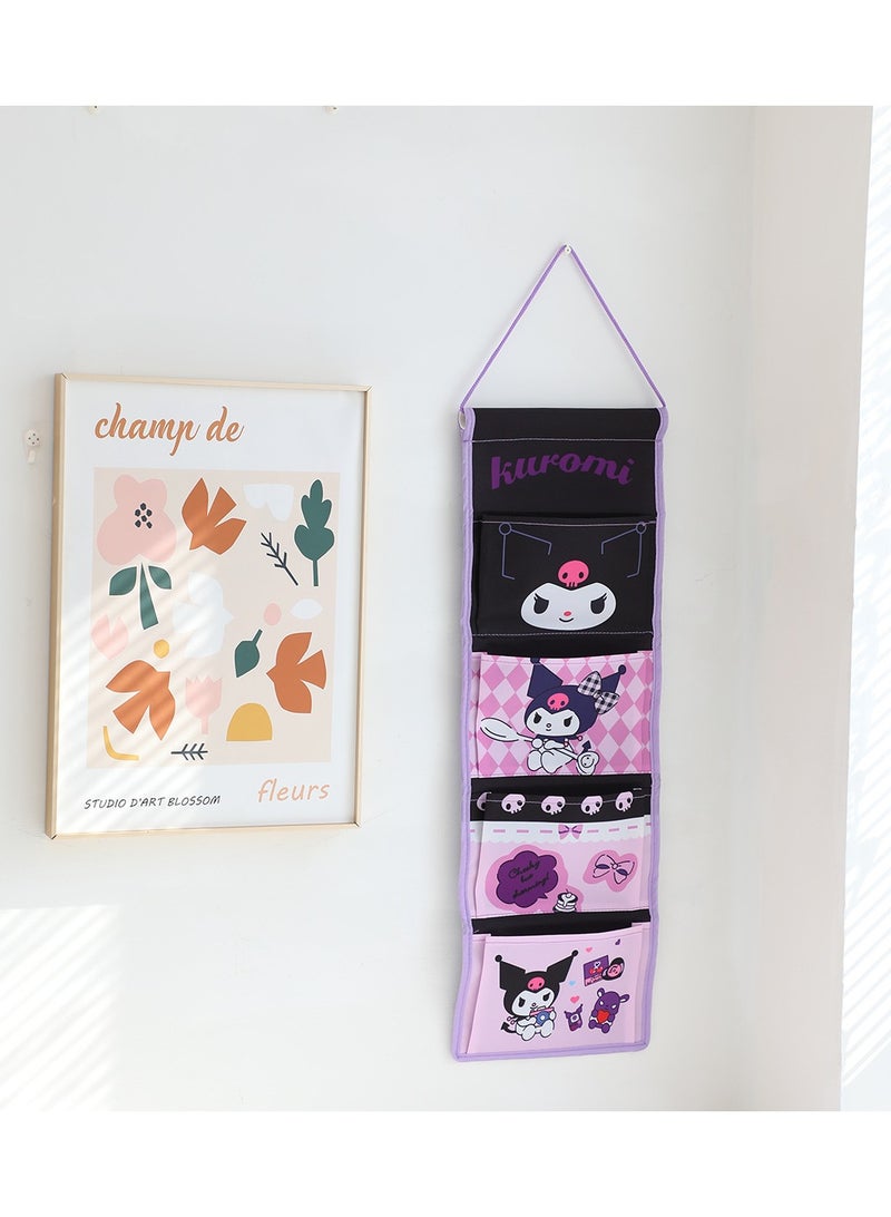 General 4 Pieces Cute Cartoon Hanging Closet Organiser and Storage Cabinet, 4 Shelves Closet Hanging Storage Shelf Girls Bedroom  - Image 2