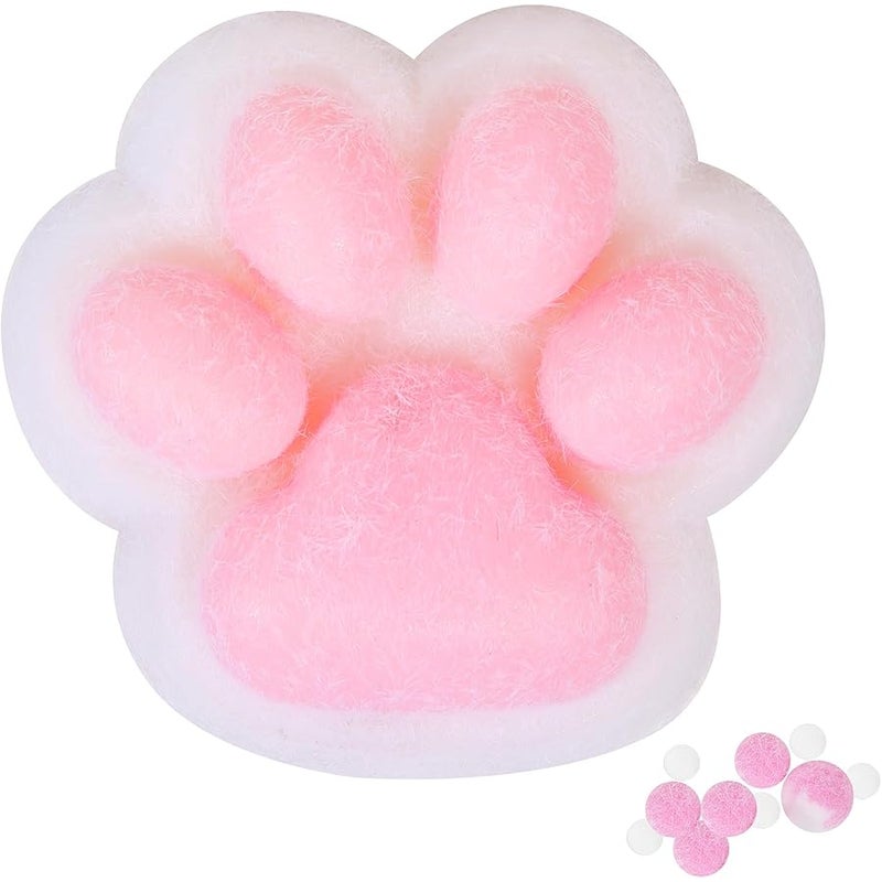 JIACAI 1pcs White Squishy Cat Paw Squishy Toy,5 Inches Big FuFu cat Squeeze Paw,Cute Soft Squeeze Fidget Toys Squeeze Toys for Stress Relief Pinch Family Toys Gifts for Kids Adults - Image 1