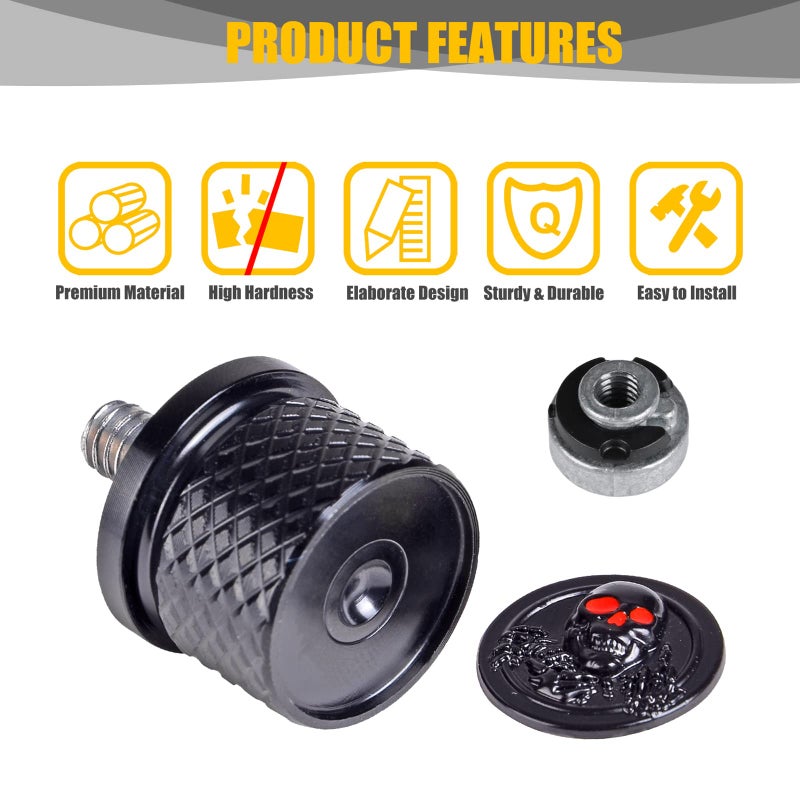Sresk Rear Fender Seat Bolt Screw 1/4""-20 Thread for Harley (Black Kit) - Image 3