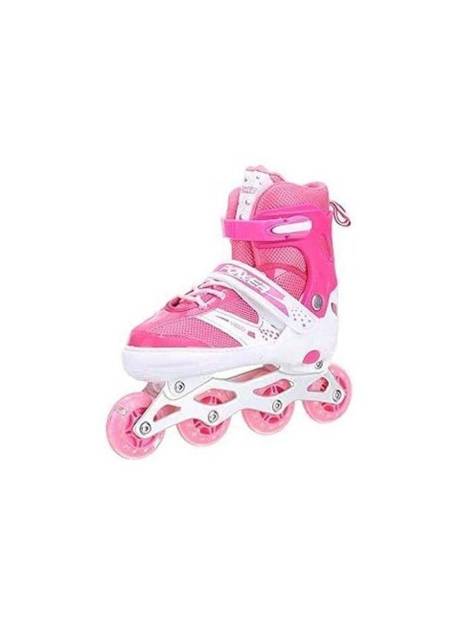 Adjustable Pink Inline Skates with Breathable Padding - Image 2