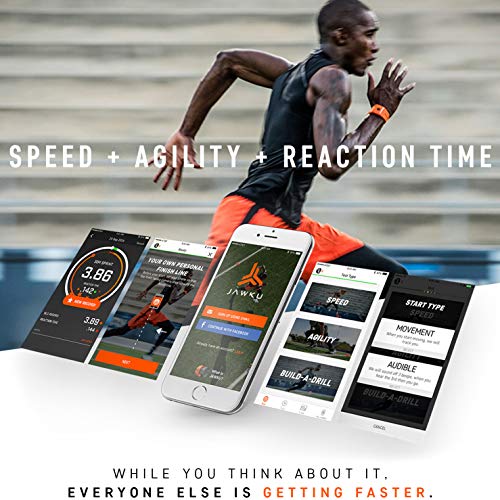 JAWKU Speed - The First Wearable to Measure Sprint Speed, Agility, Reaction Time/Test, Train and Track Performance (Orange) - Image 3