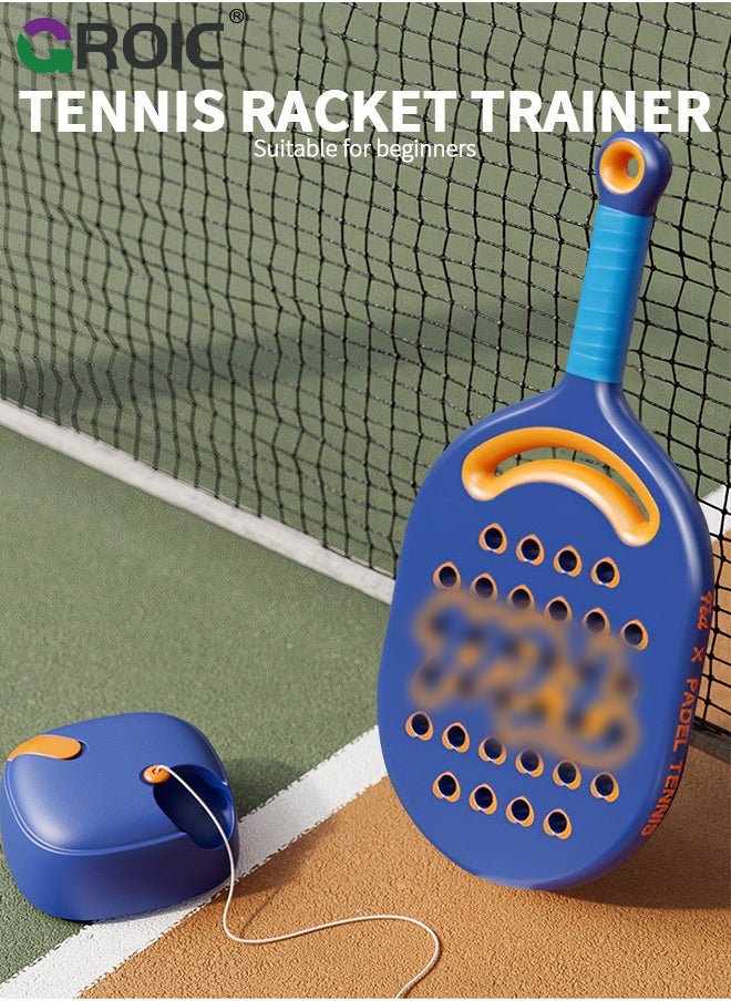 GROIC 5 Pcs Self-training Tennis, Tennis Rackets Set Non-slip Tennis Ball Trainer, Tennis Trainer Rebound Ball, Tennis Ball Trainer with Cord, Portable Self-training Tennis ball, Tennis training Accessories  - Image 3