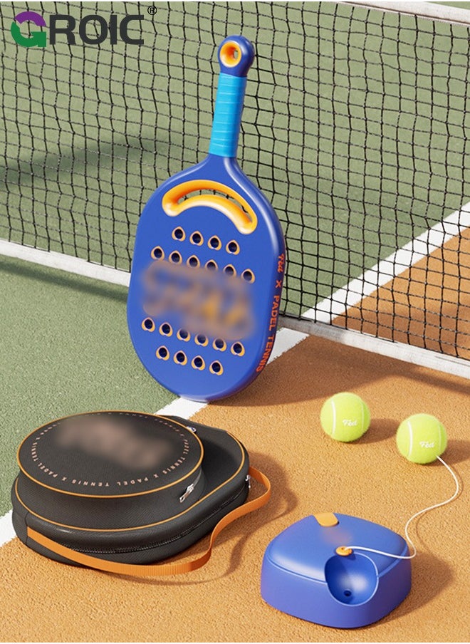 GROIC 5 Pcs Self-training Tennis, Tennis Rackets Set Non-slip Tennis Ball Trainer, Tennis Trainer Rebound Ball, Tennis Ball Trainer with Cord, Portable Self-training Tennis ball, Tennis training Accessories  - Image 1