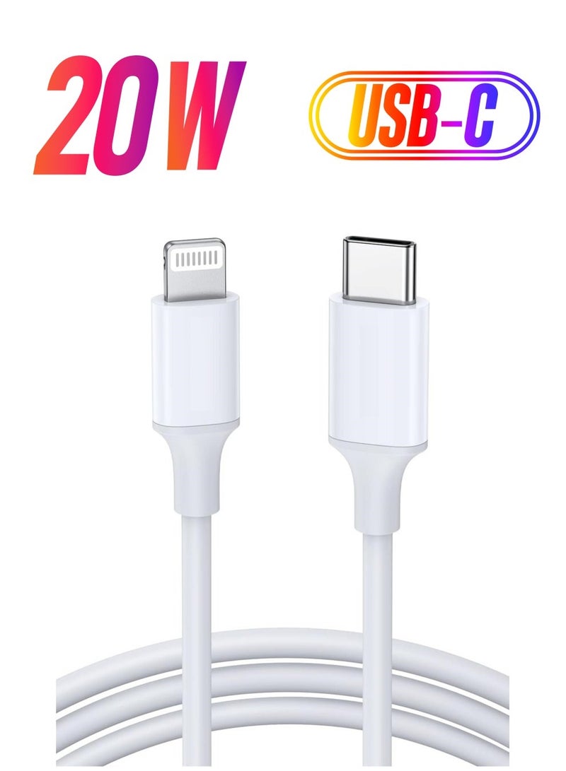 MMG iPhone 20W Fast Charger USB C with 1 meter C to C cable and 1 meter C to L cable - Image 3