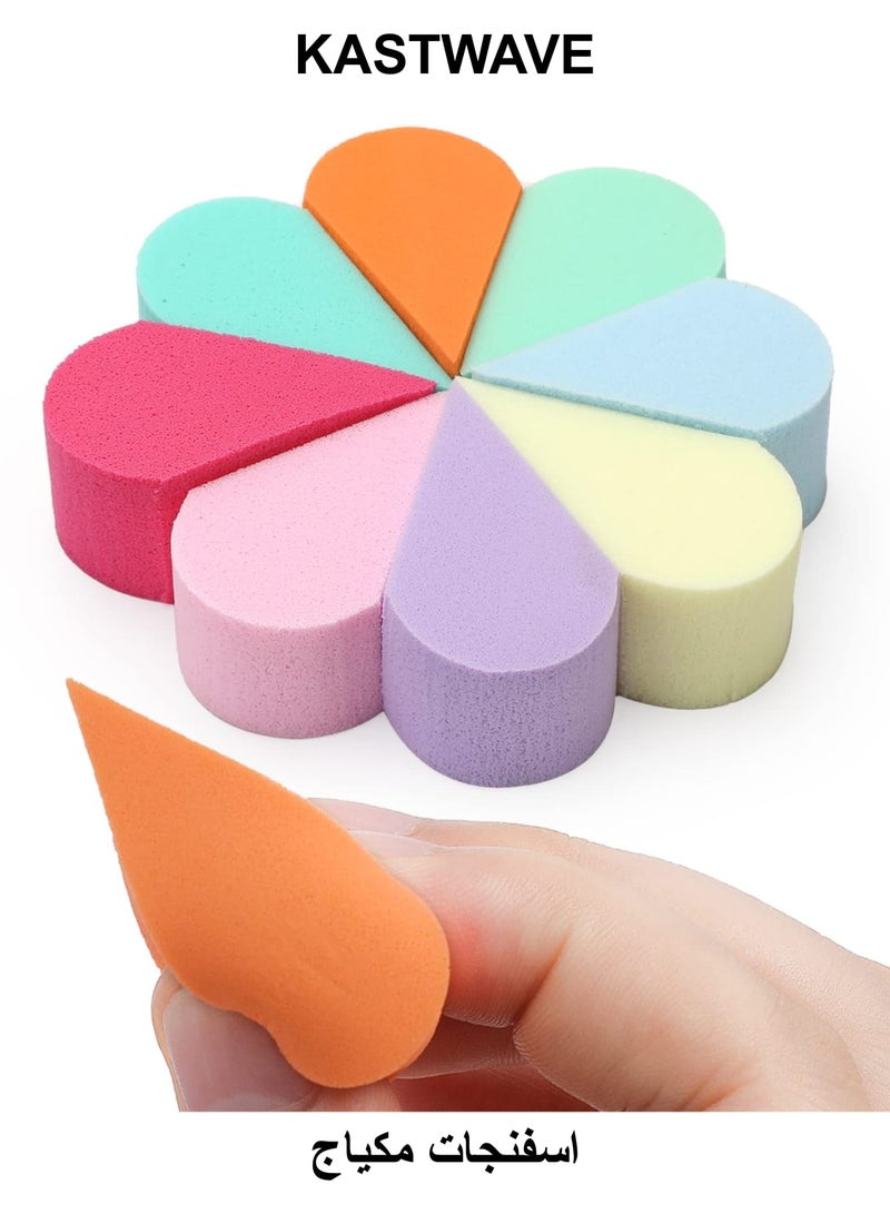 KASTWAVE Makeup Beauty Sponges, 40 Pcs Reusable Face Paint Sponges, Petal Puff Cosmetic Petal Wedges Soft Foundation Makeup Blender for Clean Cream Concealer - Image 1