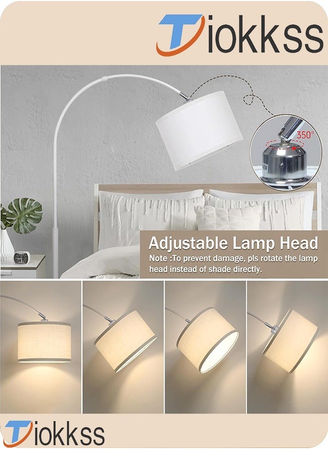 Tiokkss Floor Lamp with Magnetic Remote Control for Living Room, 12W LED Bulb Included, Adjustable Modern Tall Floor Standing Lamp for Bedroom  - Image 4