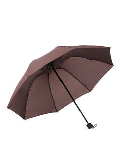 Automatic Reversable Three Folding Umbrella Dark Coffee