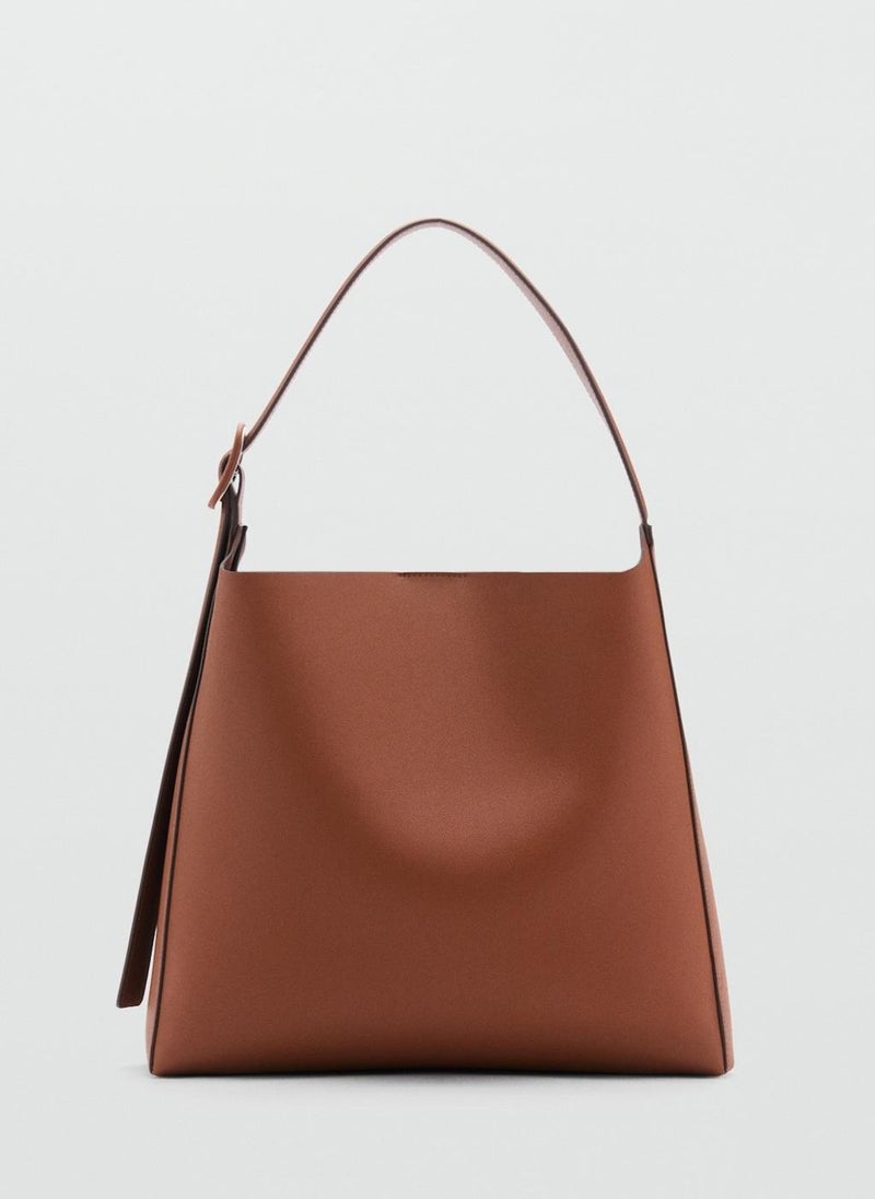 MANGO - Shopper Bag With Buckle - Image 1