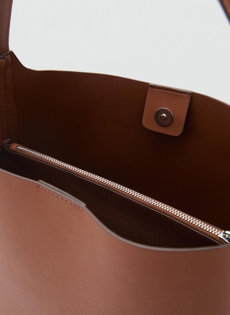 MANGO - Shopper Bag With Buckle - Image 1