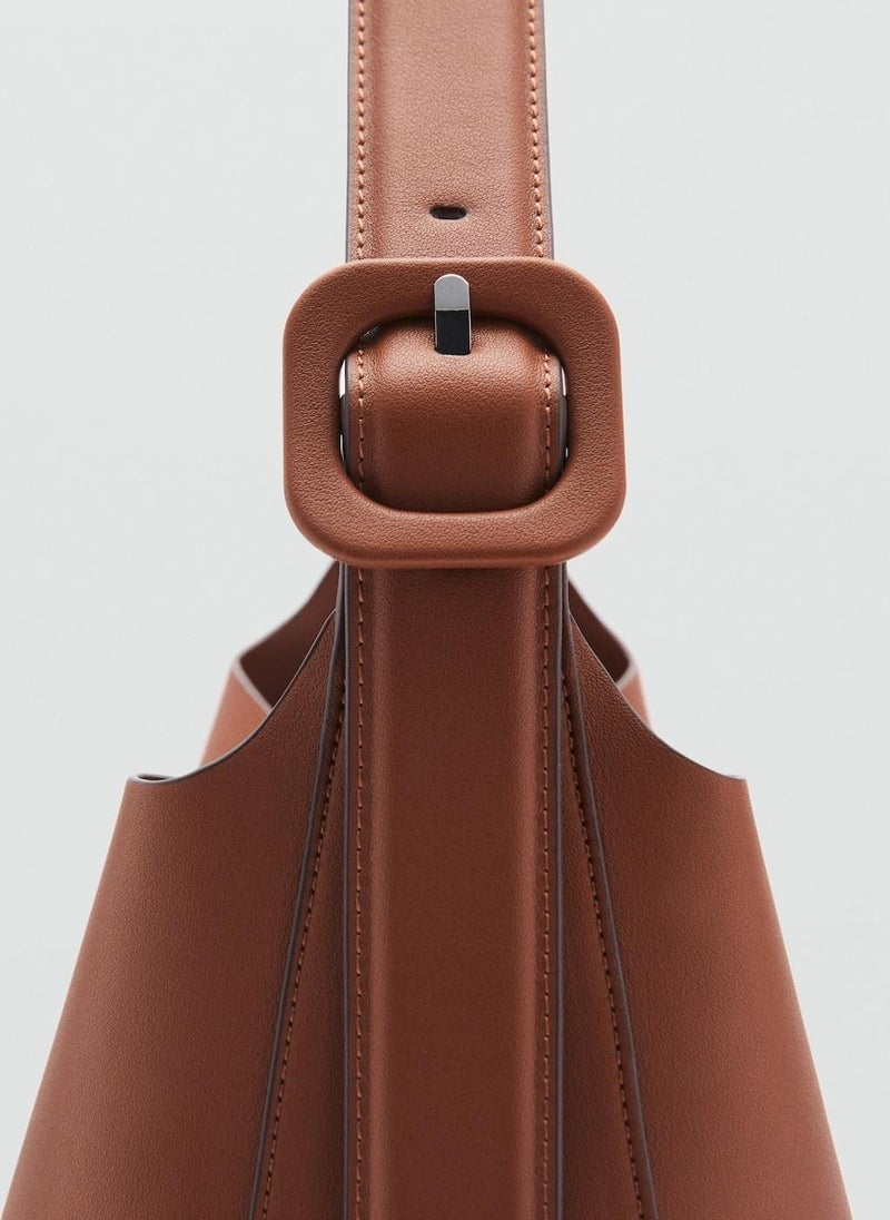 MANGO - Shopper Bag With Buckle - Image 1