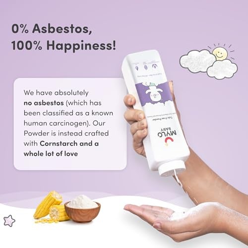 Mylo Care Talc-Free Baby Powder with Corn Starch | Made Safe Australia Certified | Absorbs Extra Oil, Relieves Itchiness & Softens Skin | Safe for All Skin Types (300g (Pack of 1)) - Image 4