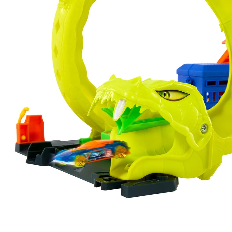 Mattel Games Mattel - Hot Wheels City Snake Spiral Attack Playset With 1:64 Car & Speed Snap Track - JBM63 - Image 5