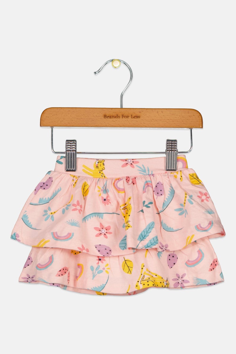 Fox & Bunny By Sinsay Toddlers Girl Floral Print Skirt, Pink Combo  - Image 2