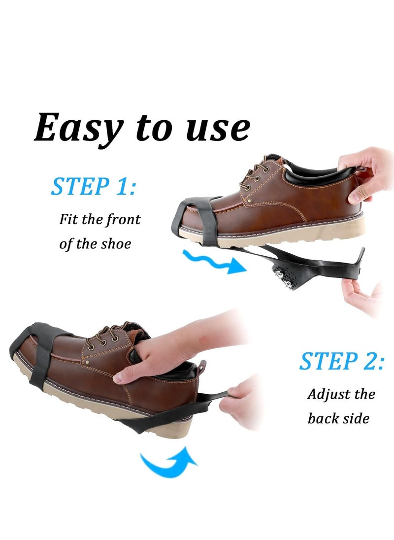 Oasisgalore Ice Cleats with 10 Stainless Steel Spikes, Anti-Slip Traction Crampons for Shoes,Boots, Winter Outdoor Activities  - Image 4