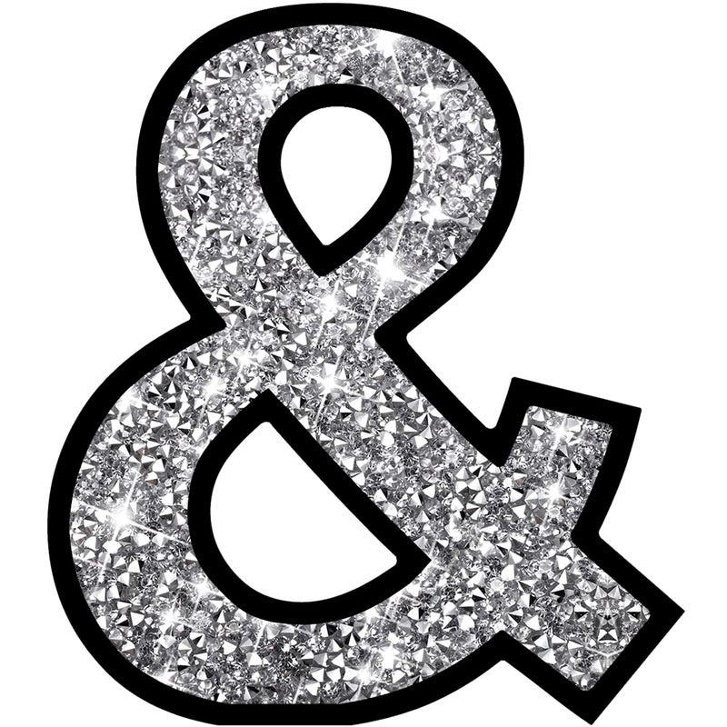 XIHACTY Letters Signs for Home D?cor Crystal Crushed Diamond Accent Sign for Wall Decor  Black DIY Custom Capital Letters for a Decoration on Bar  Desk  Dresser  Party Birthday  Wedding.(&) - Image 4