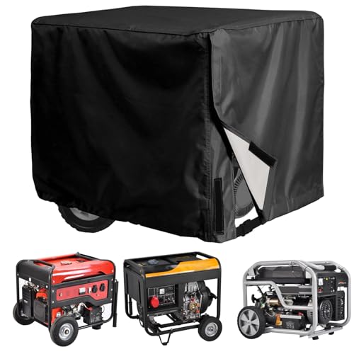 UOIENRT 420D Universal Portable Generator Black Waterproof Dust Cover Suitable for Most Generators 500010000 Watts 32x 24x 24 - Image 1