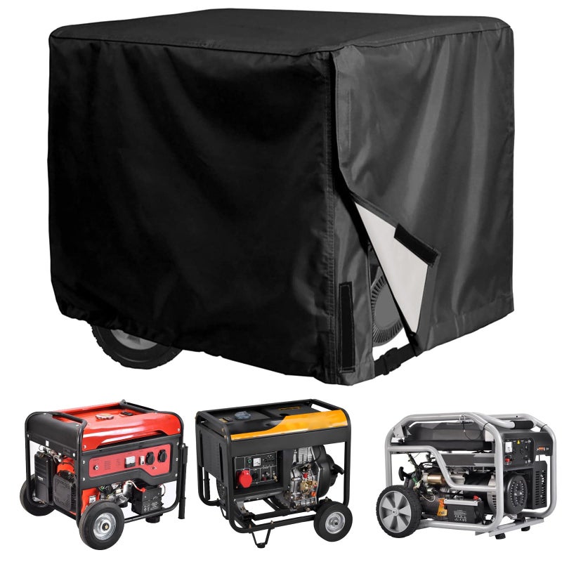 UOIENRT 420D Universal Portable Generator Black Waterproof Dust Cover Suitable for Most Generators 500010000 Watts 32x 24x 24 - Image 2